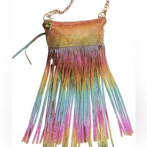 Festival Concert Bag Rainbow Foil Fringe Event Bag